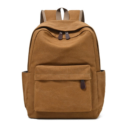 Solid Canvas Travel Backpack