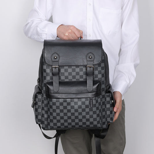 Retro Plaid Waterproof Backpack