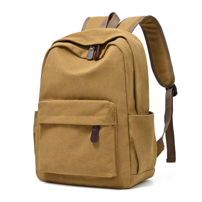Solid Canvas Travel Backpack