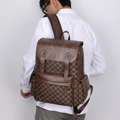 Retro Plaid Waterproof Backpack