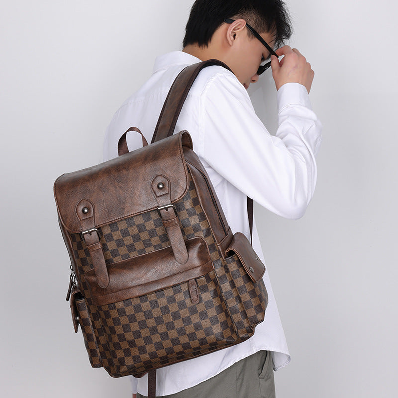 Retro Plaid Waterproof Backpack