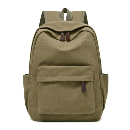 Solid Canvas Travel Backpack